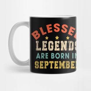 Blessed Legends Are Born In September Funny Christian Birthday Mug